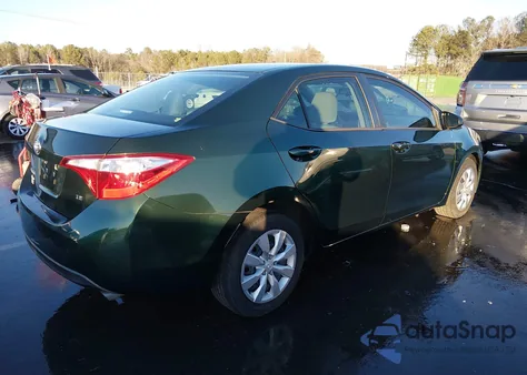 2016 Toyota Corolla Le из США, поврежденный, VIN 5YFBURHE4GP388898